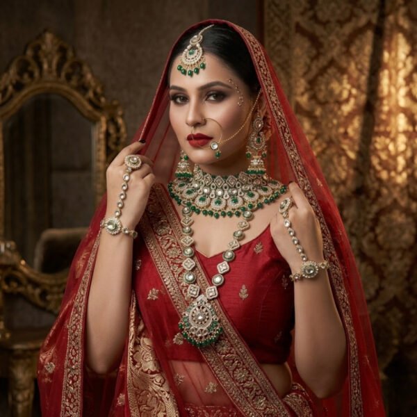 HMG Fashions Royal Shadow Stone Full Bridal Set